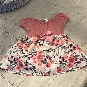 Max & Daisy Charming Pink Floral Kids Dress